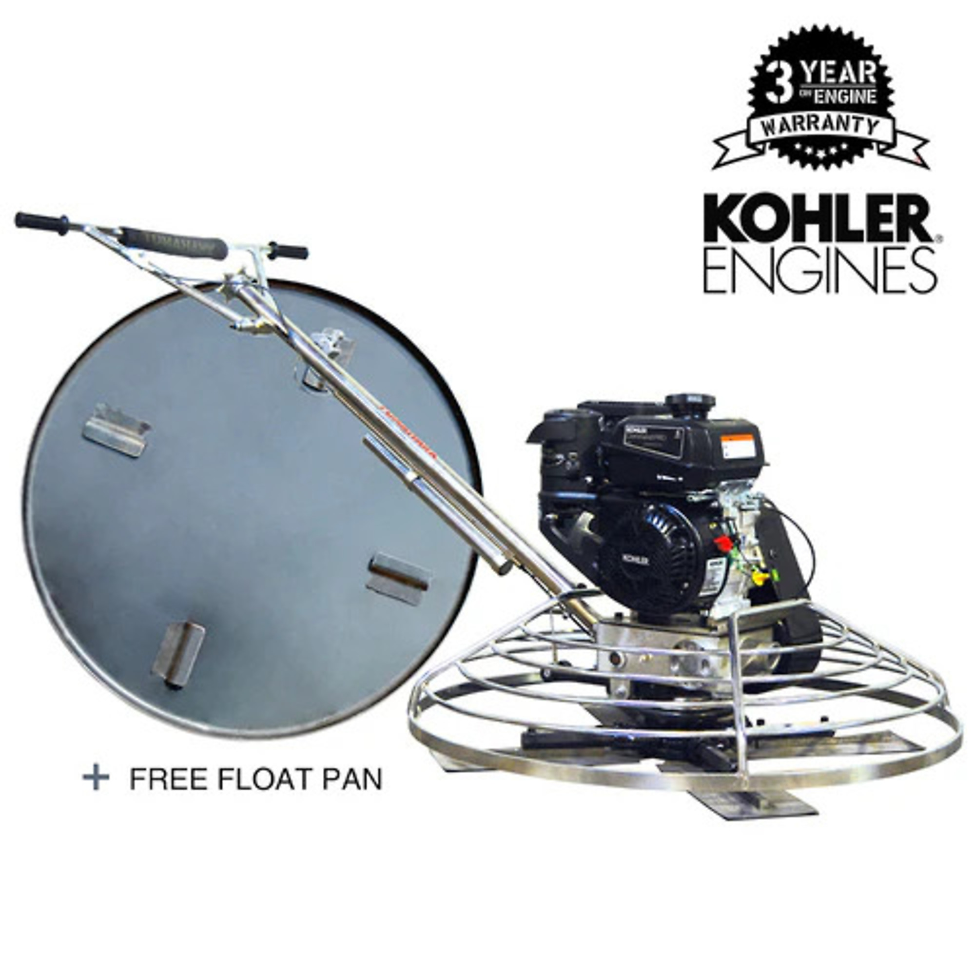 Tomahawk Concrete Power Trowel - 3ft., 6 HP Kohler CH260 Engine, 36in. Diameter, Model# JXPT36K